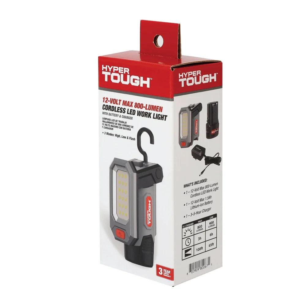 XMSJ 12V Max 800 Lumen Cordless LED Work Light Charger