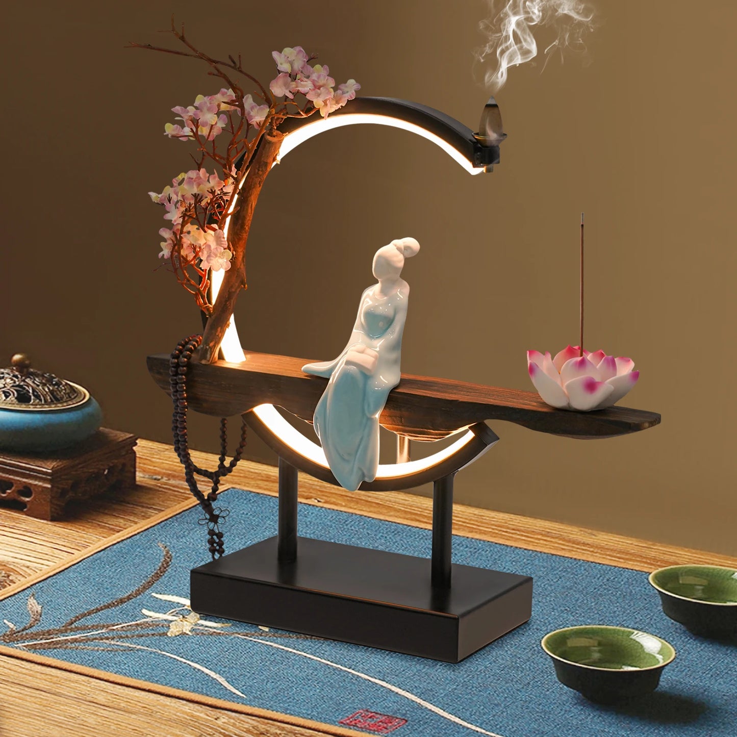 Bymaocar Zen Backflow Incense Burner Set For Living Rooms