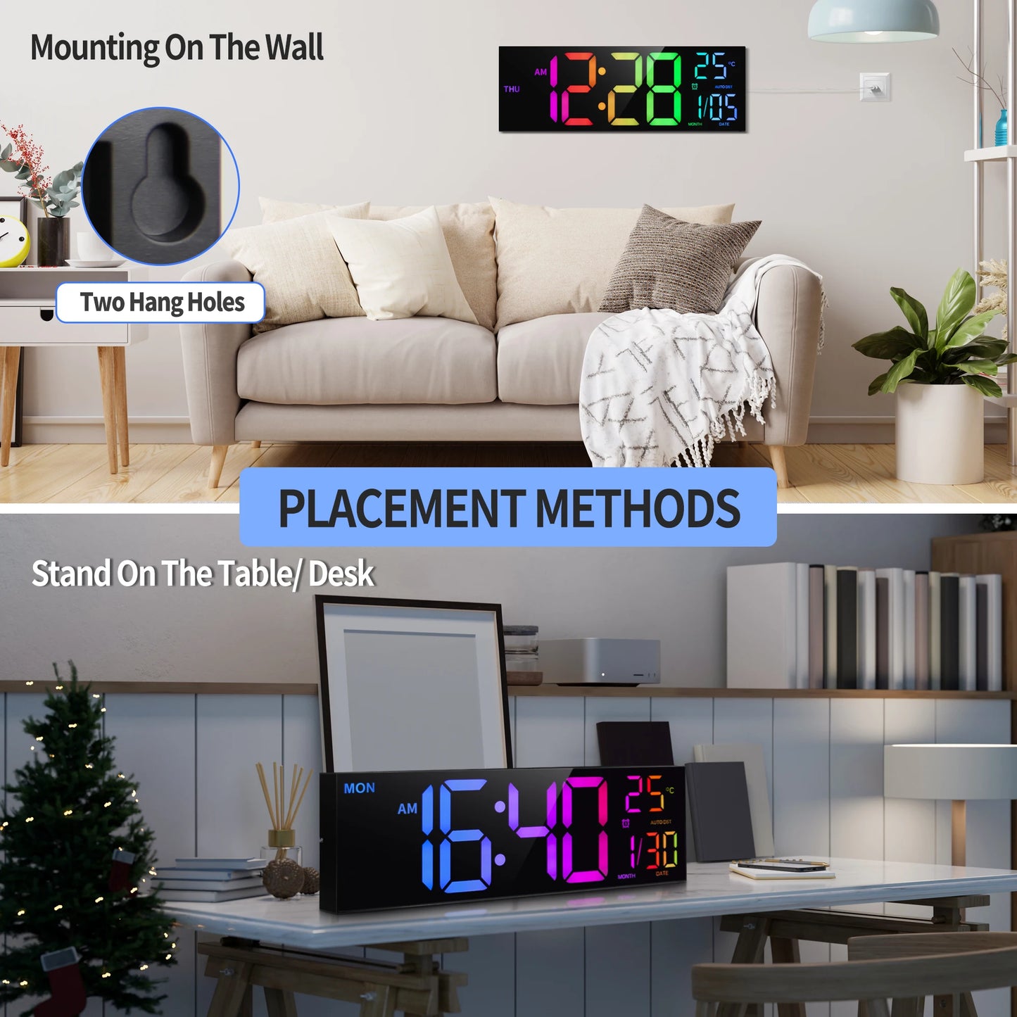 Hign Concerned Chemical Digital Wall Clock With Remote