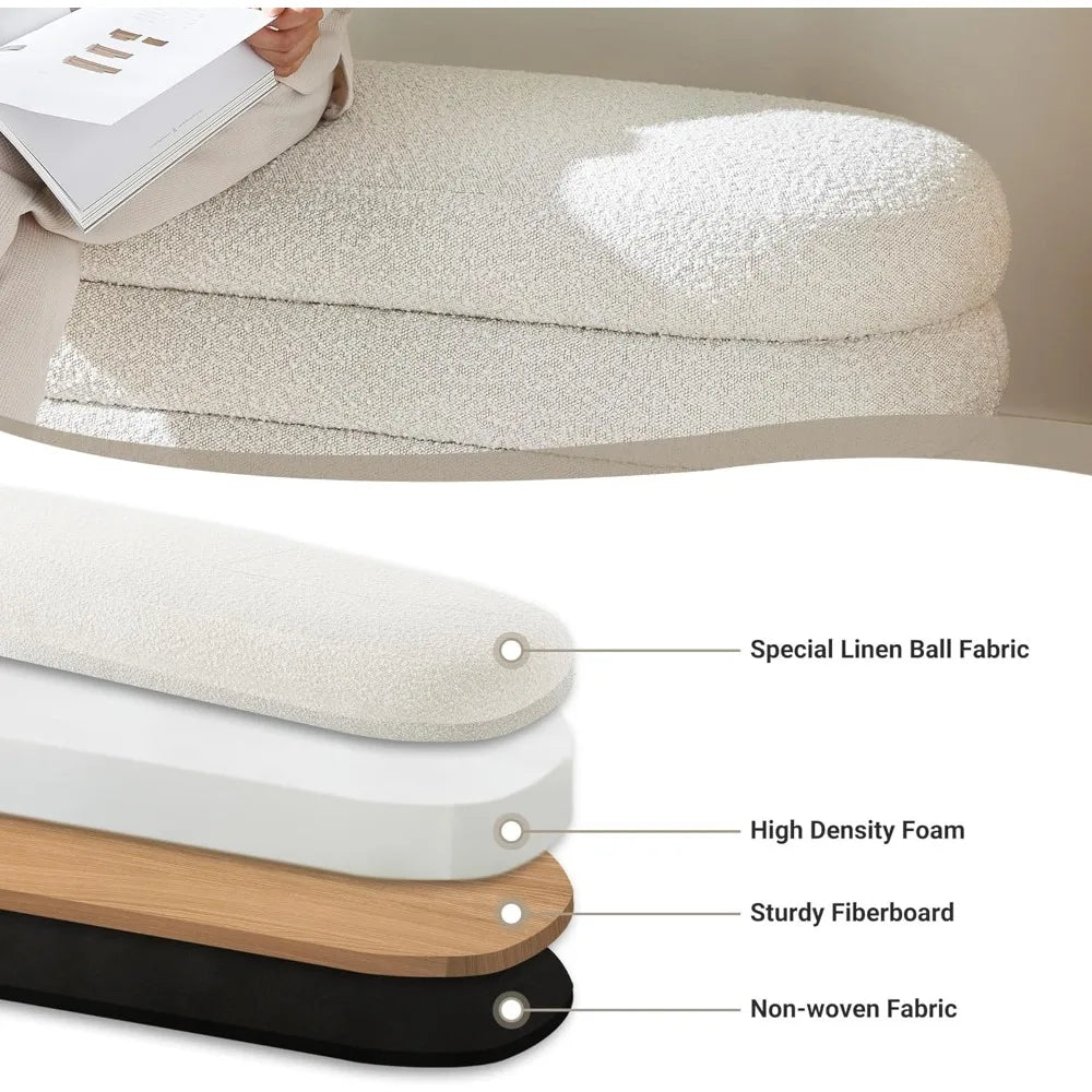 ANGDUO Fabric Storage Ottoman Bench for Home Organization
