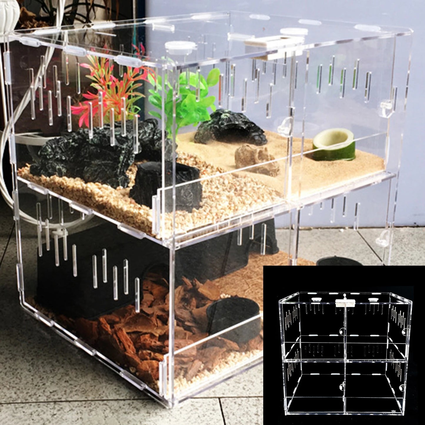 Hign Concerned Acrylic Pet Breeding Box For Reptiles