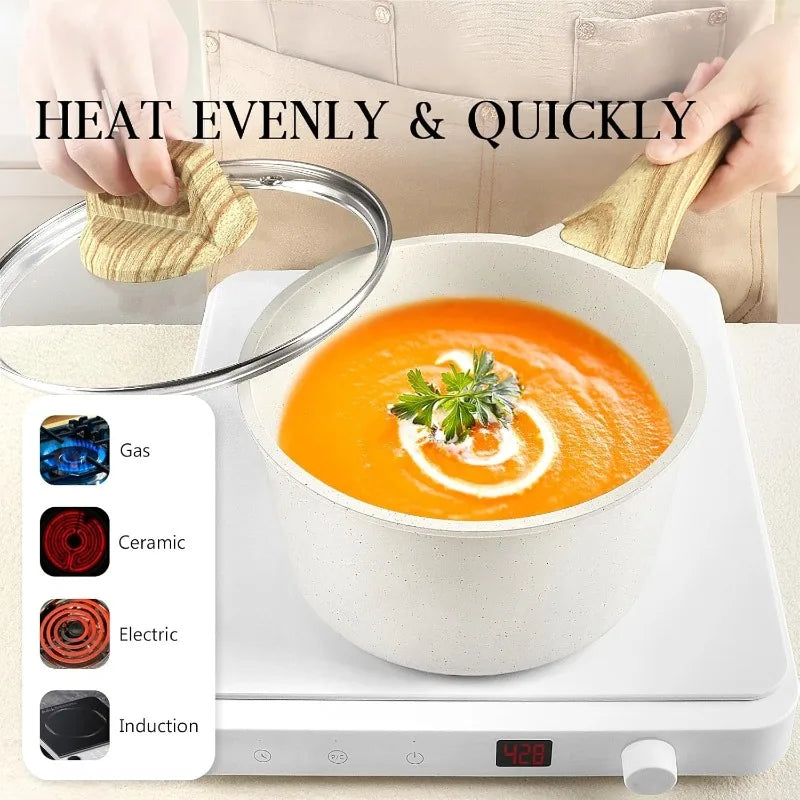 Hign-Concerned 14 Piece Nonstick Granite Cookware Set