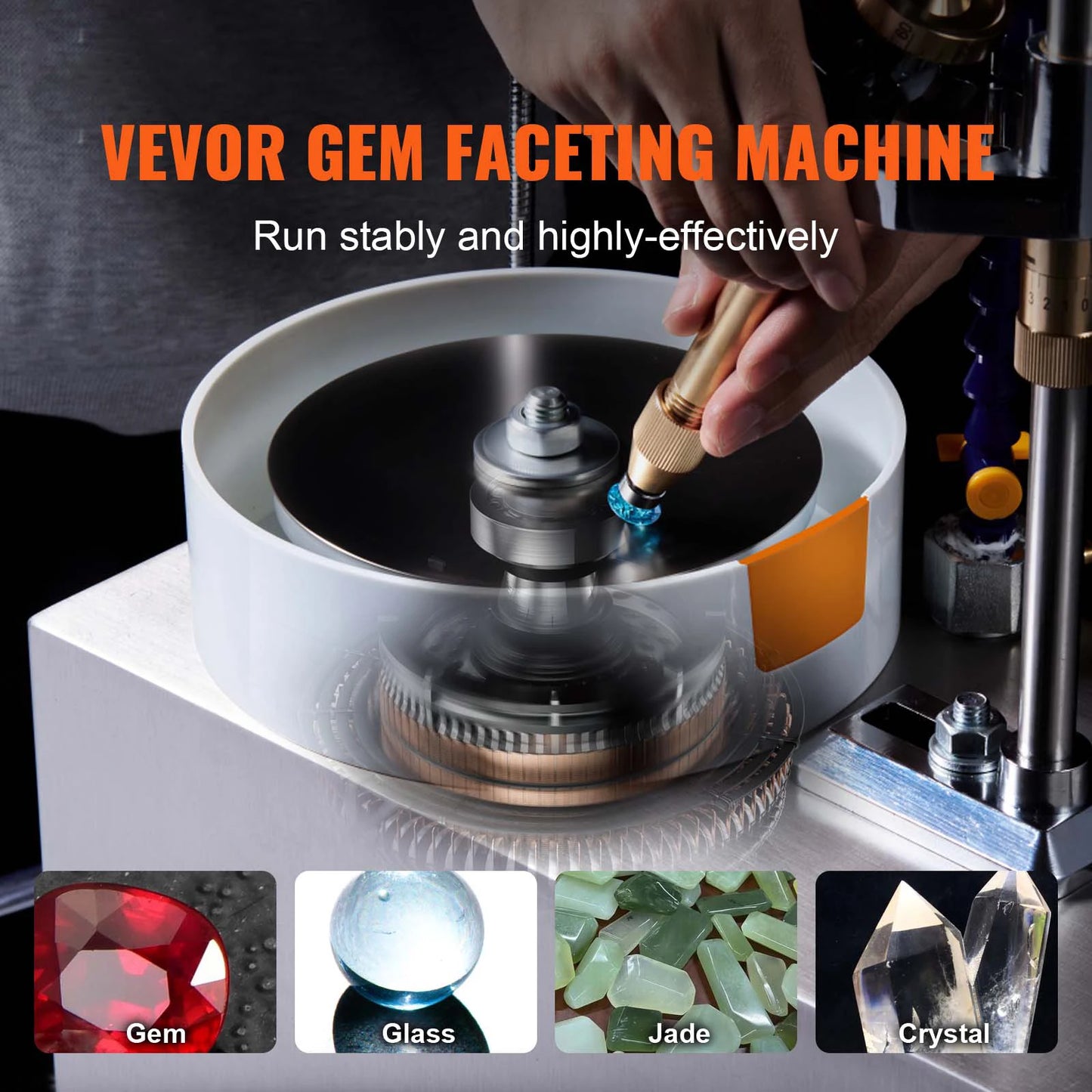 SucceBuy Gem Faceting Machine 180W Jade Grinder Polisher