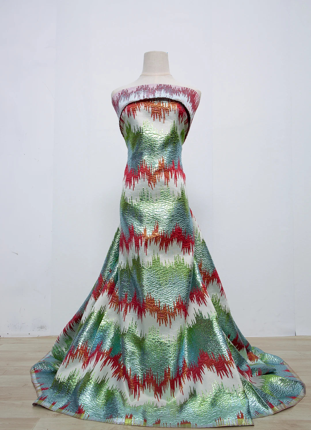 Kalume French Jacquard Lace Fabric Brocade Embroidery Women