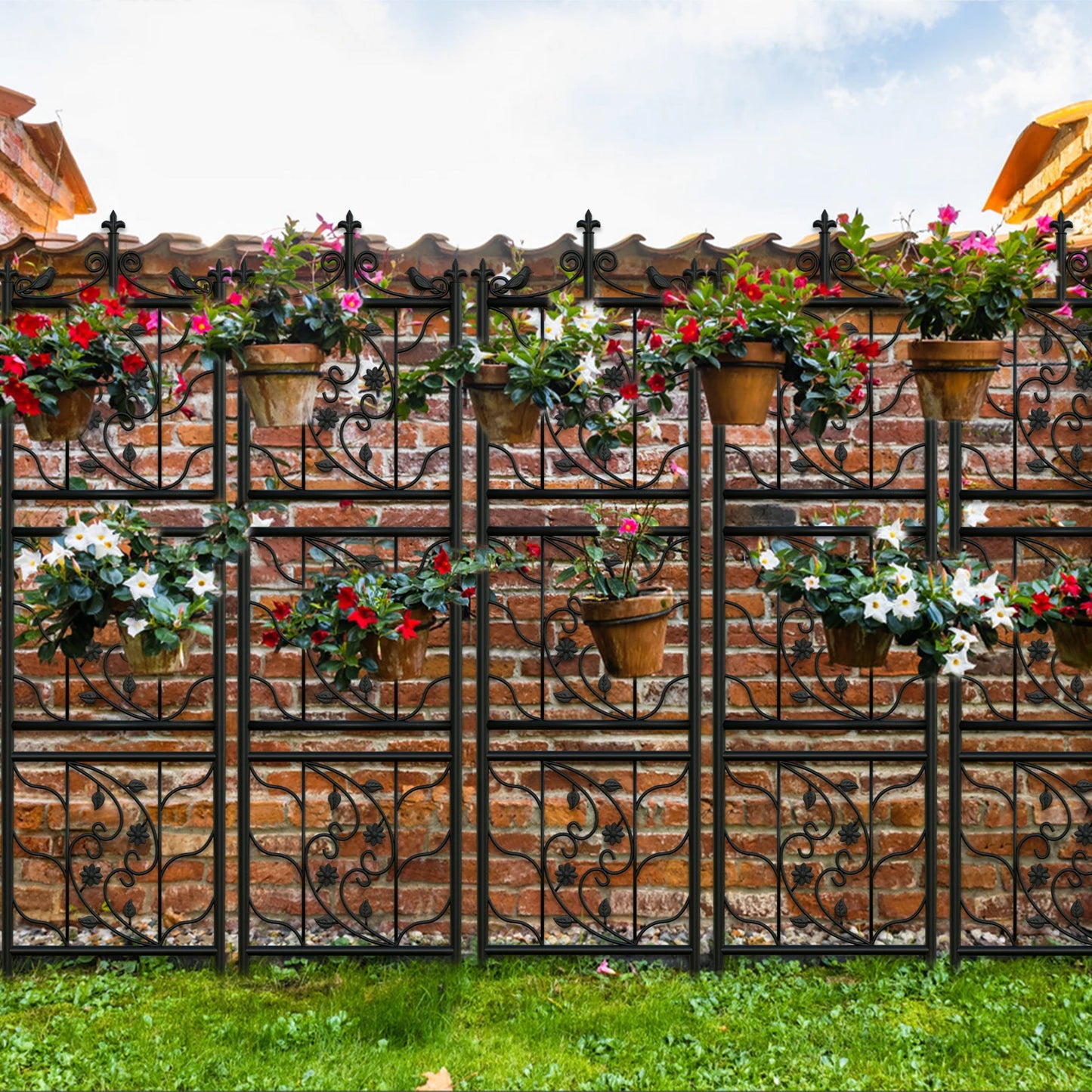Garden Trellis Metal Fence Panel For Climbing Plants