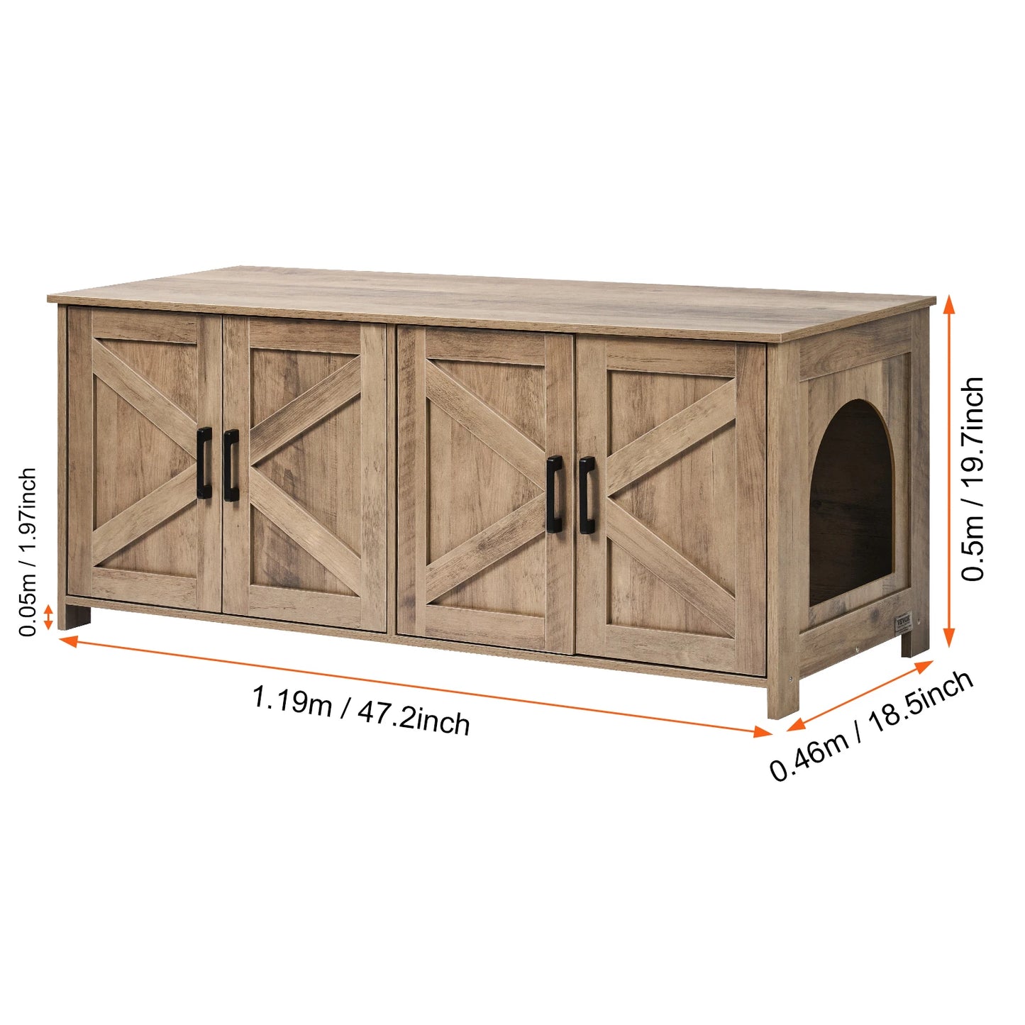 SucceBuy Cat Litter Box Enclosure Furniture For Cats