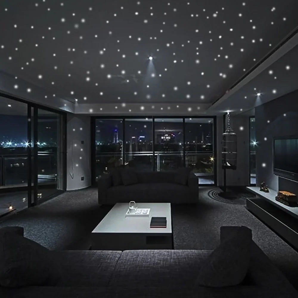 Glow In The Dark Star Wall Stickers 407 Pieces Set For Kids