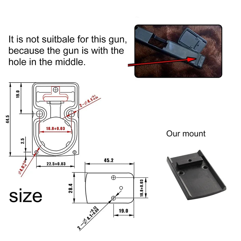 Bestsight Red Dot Sight for Rifle Airsoft Reflex Scope