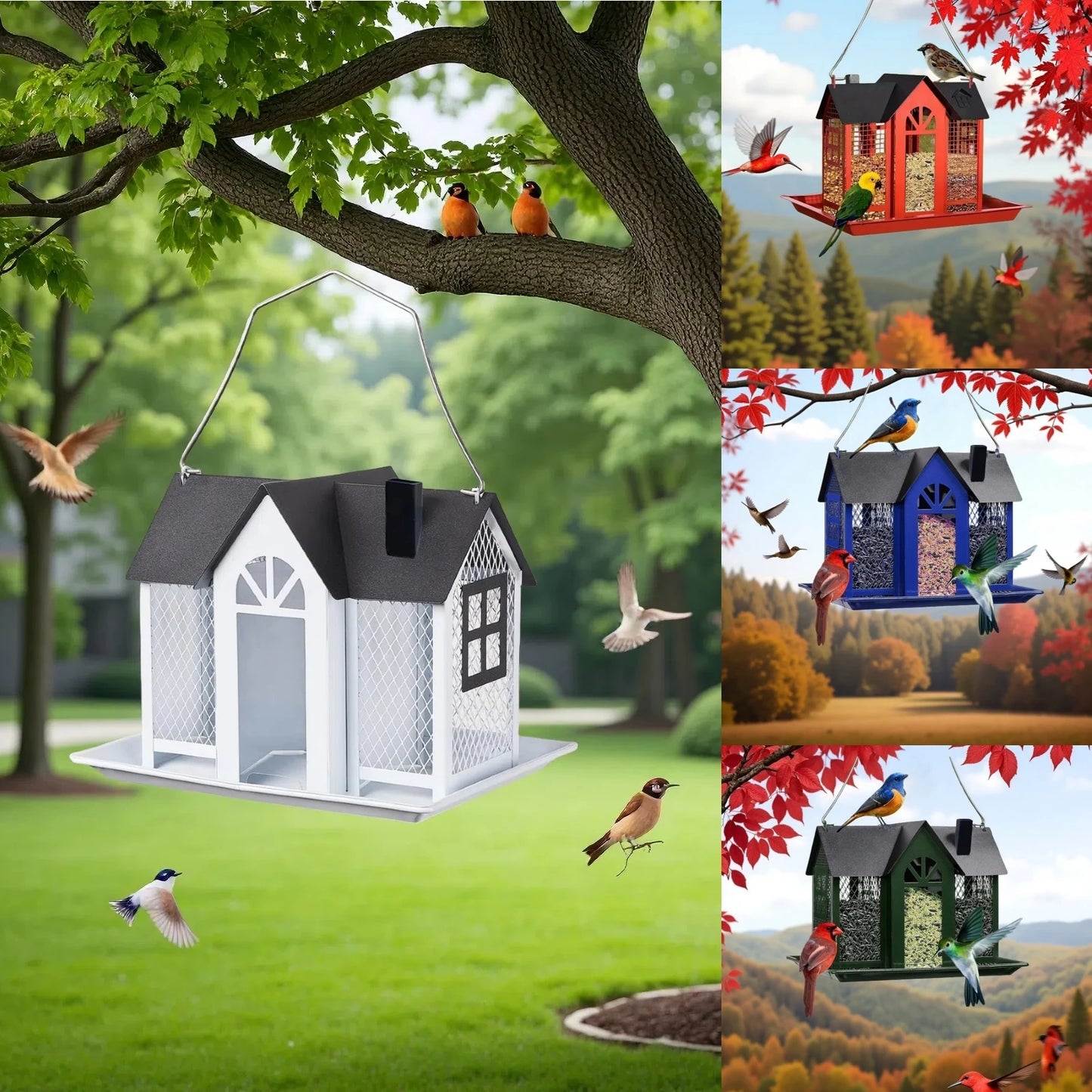 NoEnName Null Outdoor Bird Feeder – Large Capacity Design