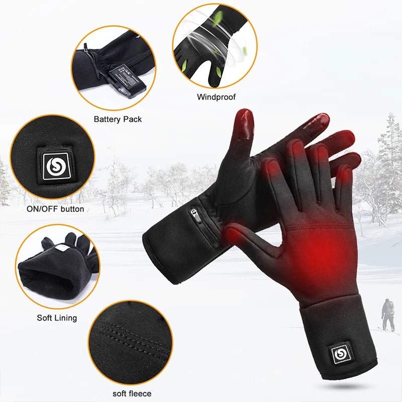 Savior Heat Heated Gloves Liner Battery Powered Touchscreen