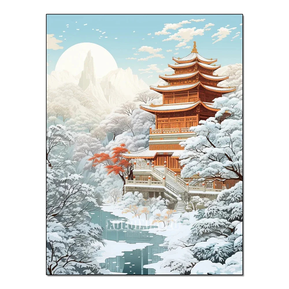 QIZITENG Diamond Painting Waves Sailboat Mosaic Kit