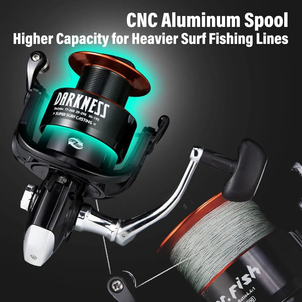 Surf Rod and Reel Combination for Saltwater Fishing Gear Set