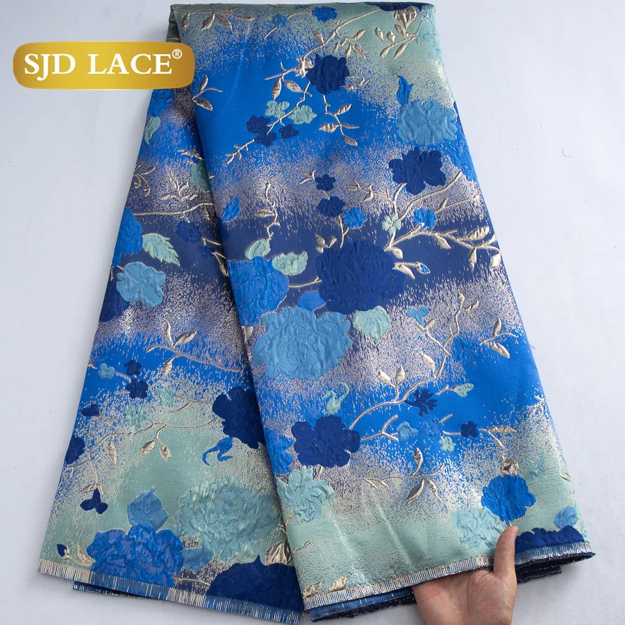 SJD LACA Nigerian Brocade Lace Damask Jacquard Fabrics